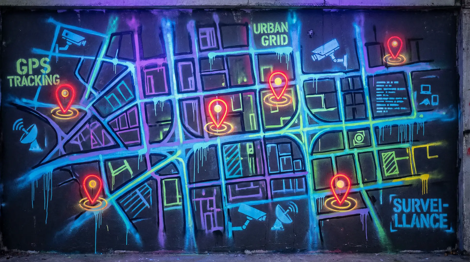 苹果降速门是什么意思 狗仔追踪地图 - 城市涂鸦风格